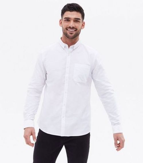 Men's White Long Sleeve...