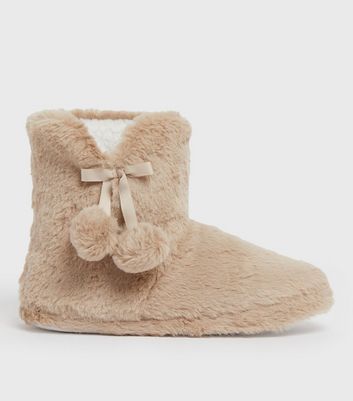 Faux Fur Sloth Boot Slippers 