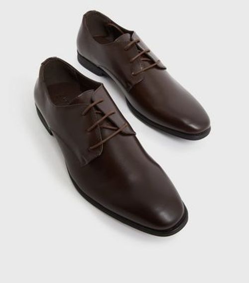 Men's Dark Brown Leather-Look...