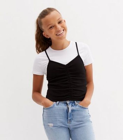 Girls Black 2-in-1 Top New...