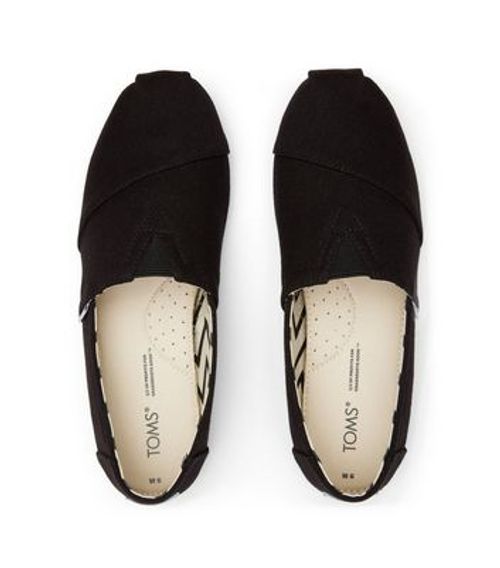 TOMS Black Canvas Slip On...