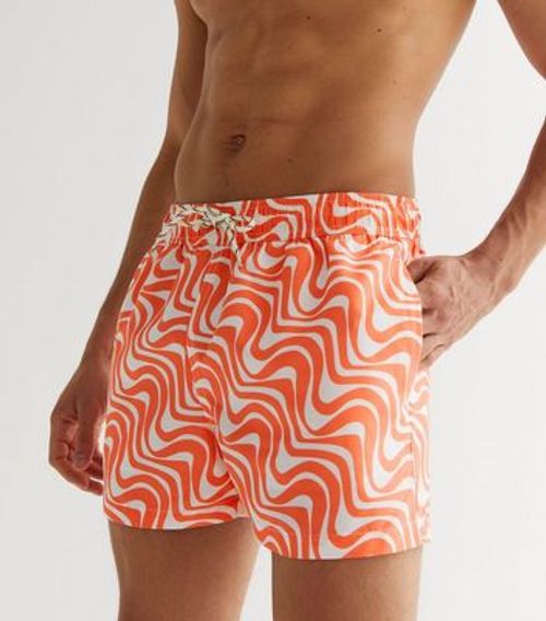 Men's Bright Orange Wave...