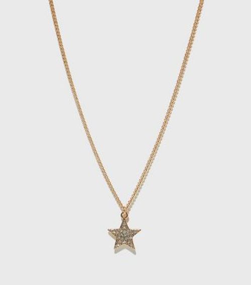 Gold Diamanté Star Pendant...