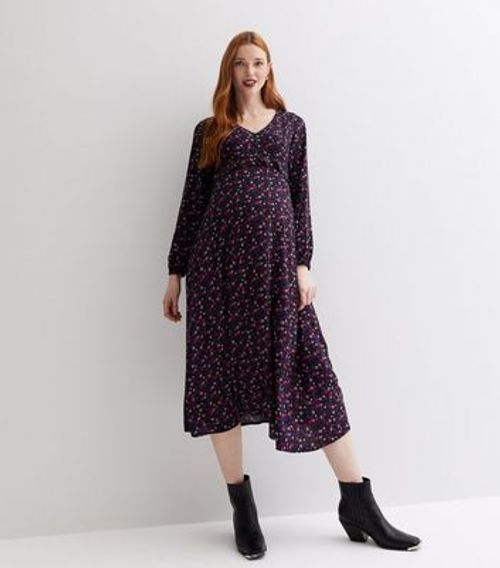 Maternity Black Ditsy Floral...
