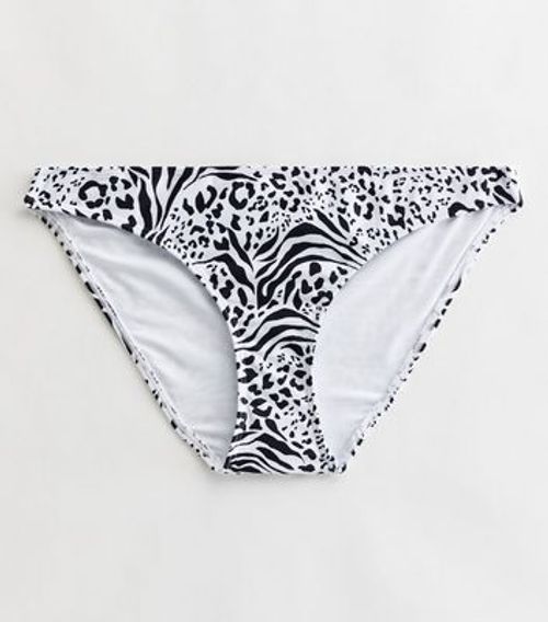 White Animal Print Hipster...