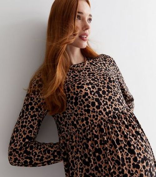 Maternity Brown Leopard Print...