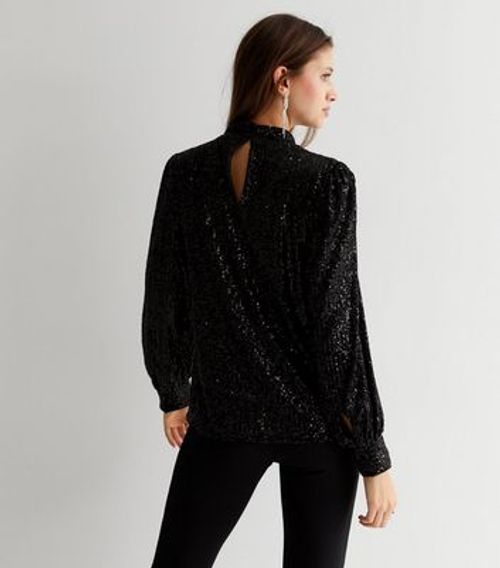 Gini London Black Sequin High...