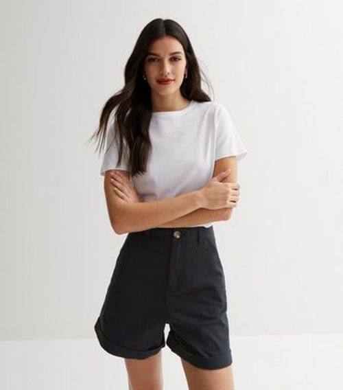 Navy Chino Shorts New Look