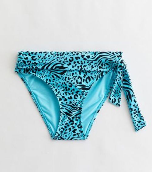 Turquoise Animal Print Fold...