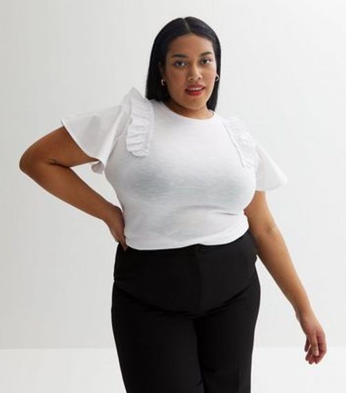 Curves White Fine Knit Poplin...