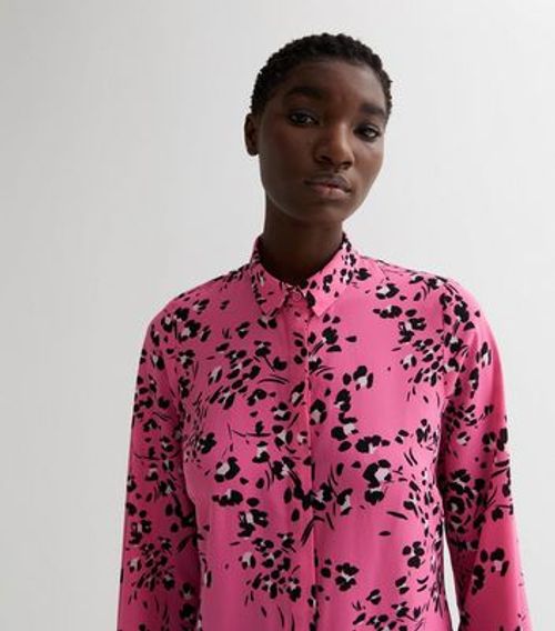 Pink Animal Print Long Sleeve...