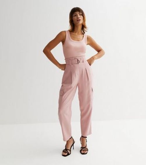 Pink Belted Cargo Trousers...