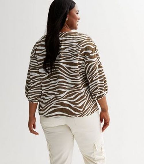 Vero Moda Curves Olive Zebra...