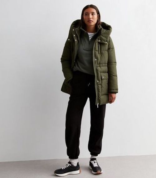 Khaki Padded Utility Hooded...