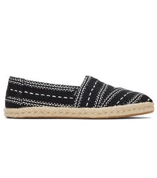 TOMS Black Stitch Woven...