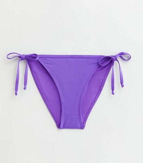 Dark Purple Tie Side Bikini...