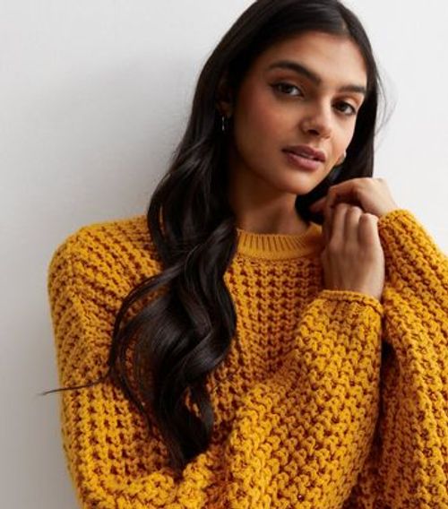 Mustard Stitch Knit Crew Neck...