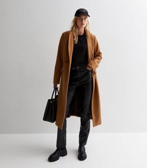 Tall Tan Longline Formal Coat...