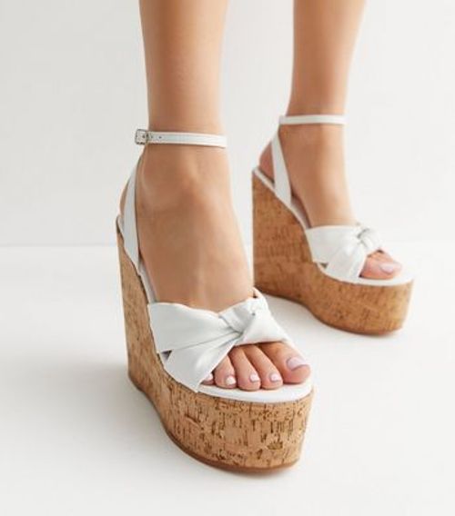 Public Desire White Bow Cork...