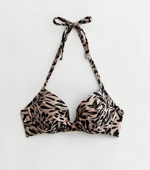 Brown Animal Print Underwired...