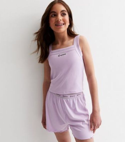 Girls Lilac Short Pyjama Set...