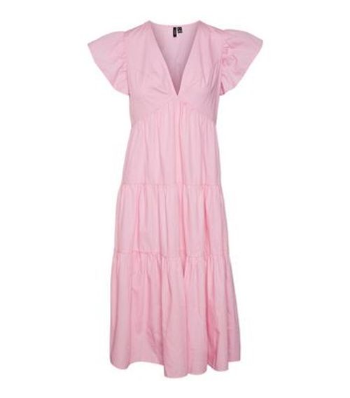 Vero Moda Pink Tiered Midi...