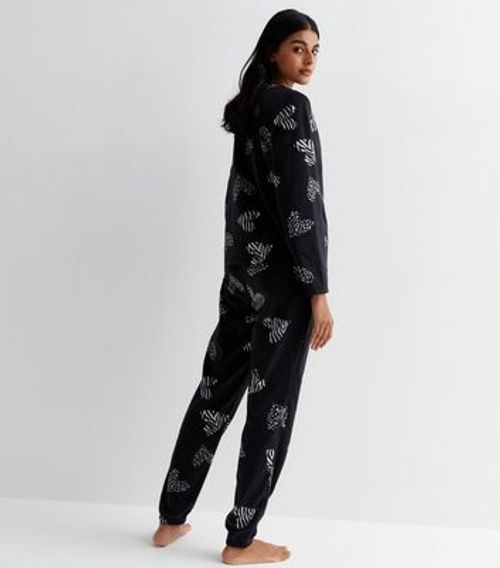 Black Pyjama Set with Animal...