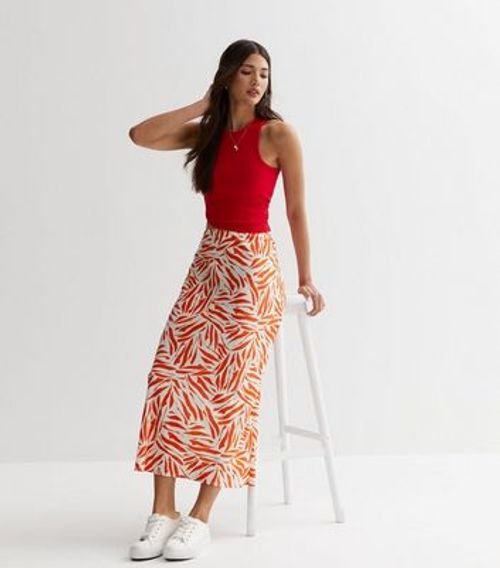 Red Abstract Bias Cut Maxi...