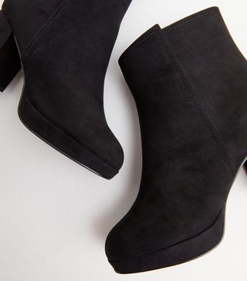 Newlook black ankle boots sales