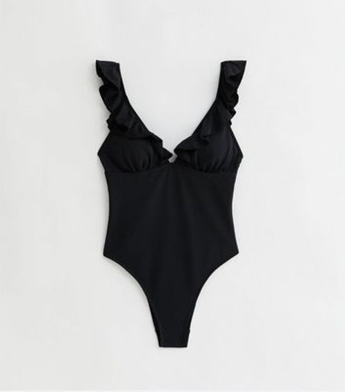 Black Frill Neck Swimsuit New...