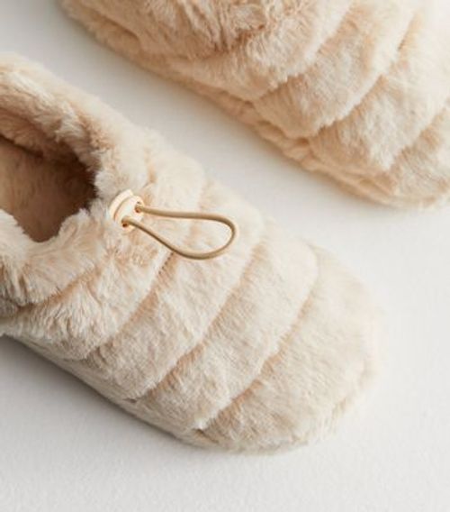 Cream Faux Fur Ballerina...