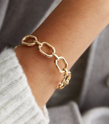 Gold Chain Link Cuff Bracelet New Look 5.99 Cabot Circus