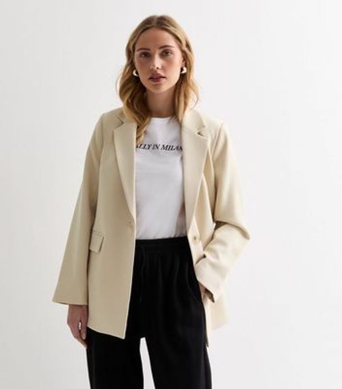 Cream Blazer New Look