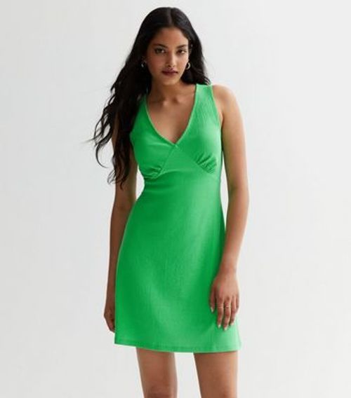 Green Crinkle Jersey Mini...