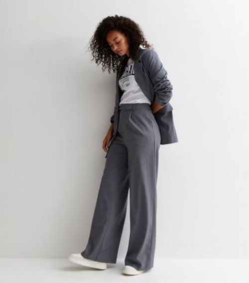 Tall Dark Grey Tailored Wide...