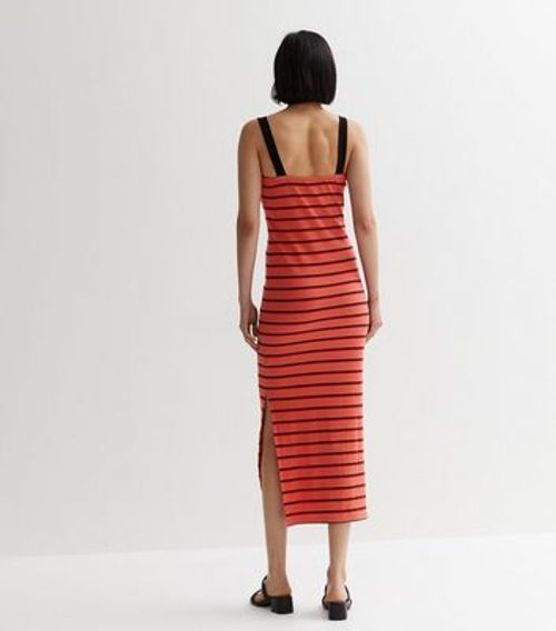 Red Stripe Ribbed Strappy...