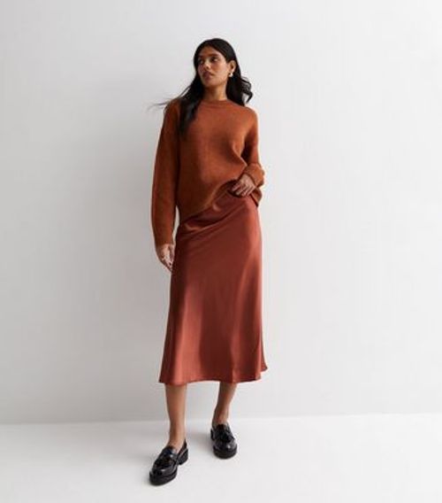 Gini London Rust Satin Midi...