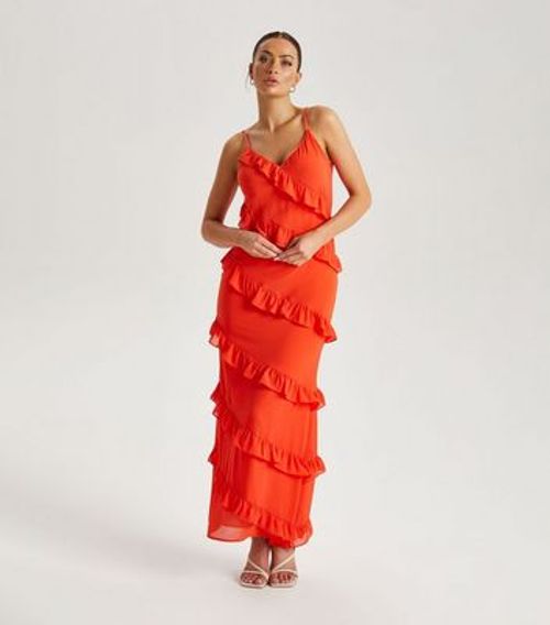 Urban Bliss Red Ruffle Tiered...