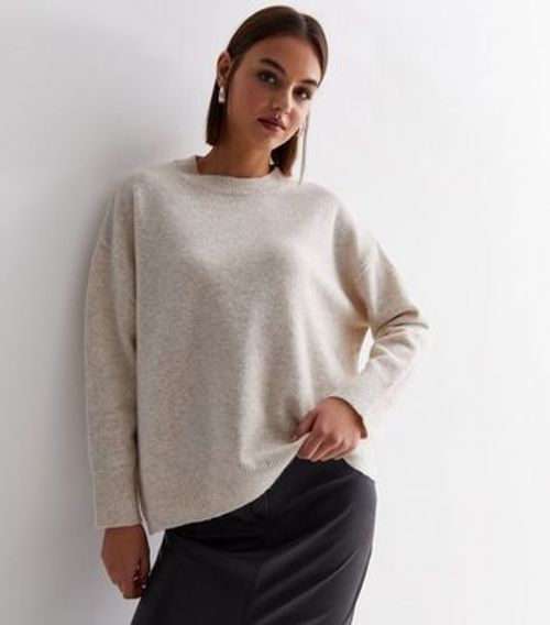 Cream Knit Longline Jumper