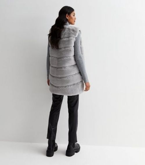 Gini London Grey Pelted Faux...