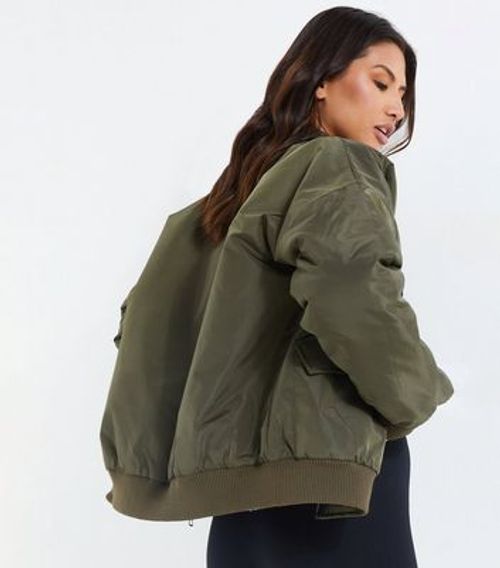 QUIZ Khaki Bomber Jacket New...