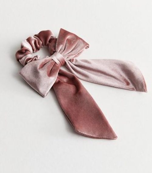 Pink Velvet Bow Scrunchie New...