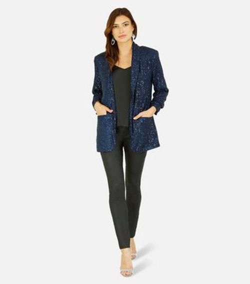 Yumi Navy Sequin Blazer New...