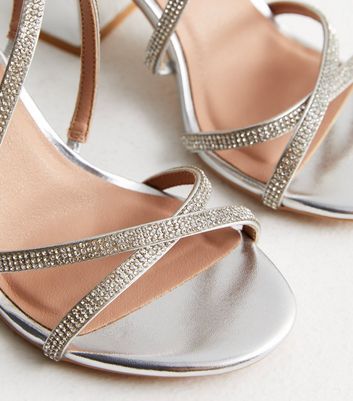 New look silver strappy on sale heels