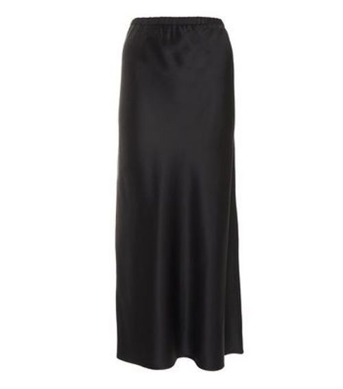 QUIZ Black Satin Maxi Skirt...