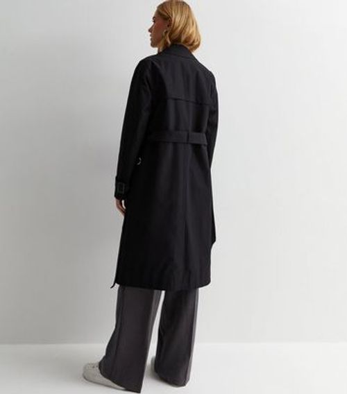 Black Formal Belted Trench...