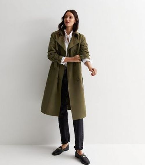 Khaki Belted Trench Coat New...