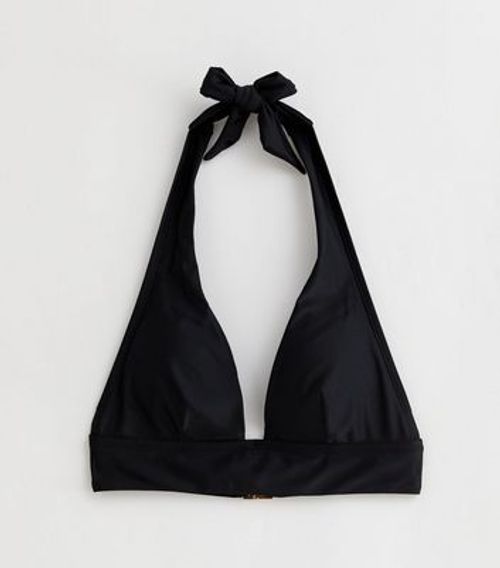 Black Halter Neck Bikini Top...