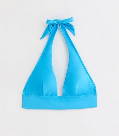 Blue Halter Neck Bikini Top...