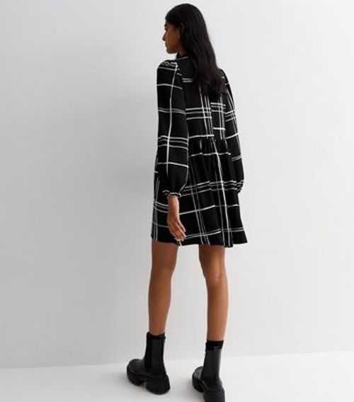 Black Check Crinkle Mini...